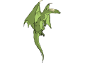 colord floating dragon